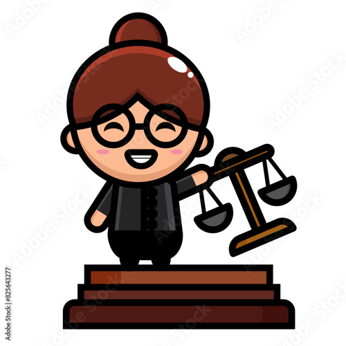 illustration of a lawyer in court