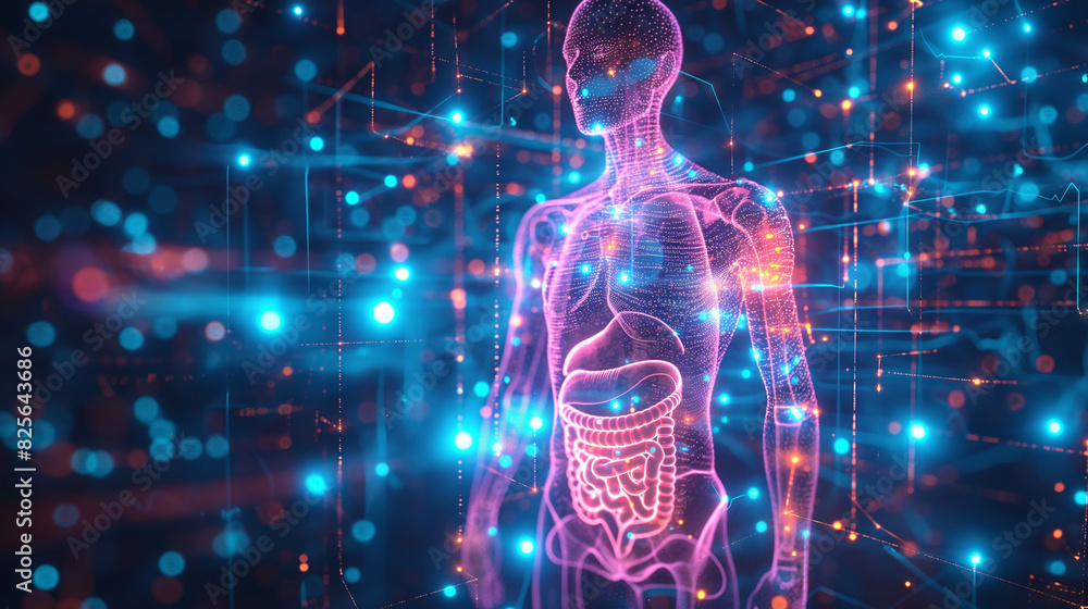 The human body's absorption of nutrients is a holographic image. The human body's absorption of nutrients is a holographic image.