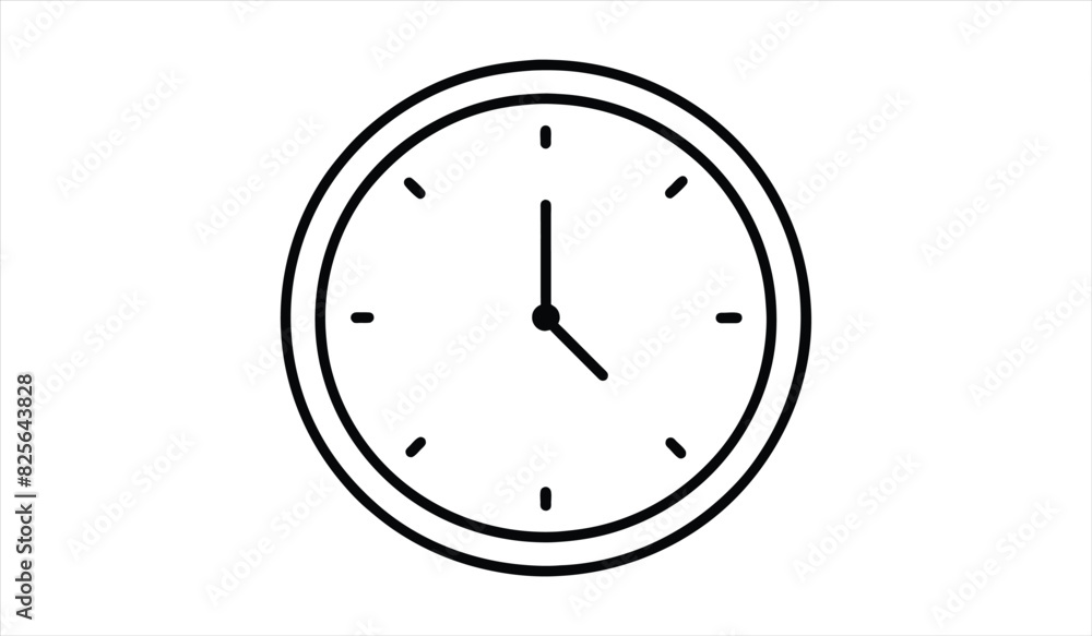 clock vector icon. editable stroke outline icons set. vector illustration. clock vector icon. editable stroke outline icons set. vector illustration.
