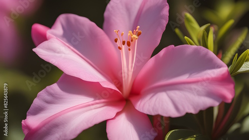 Photo of an azalea flower generative ai