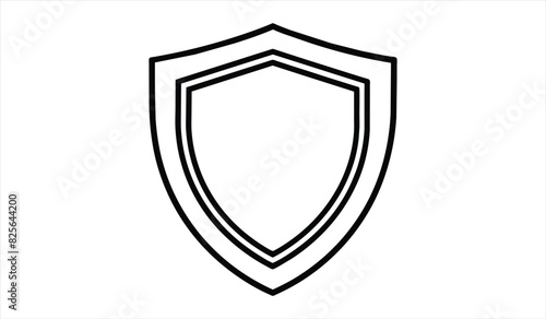 Free Download Shield icon. Shield with a checkmark in the middle Protection icon concept. - GFXLoad
