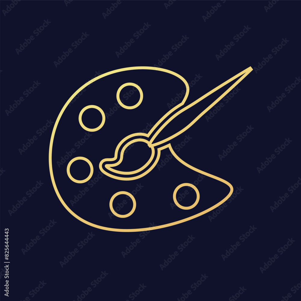 palette icon flat vector illustration. palette icon flat vector illustration.
