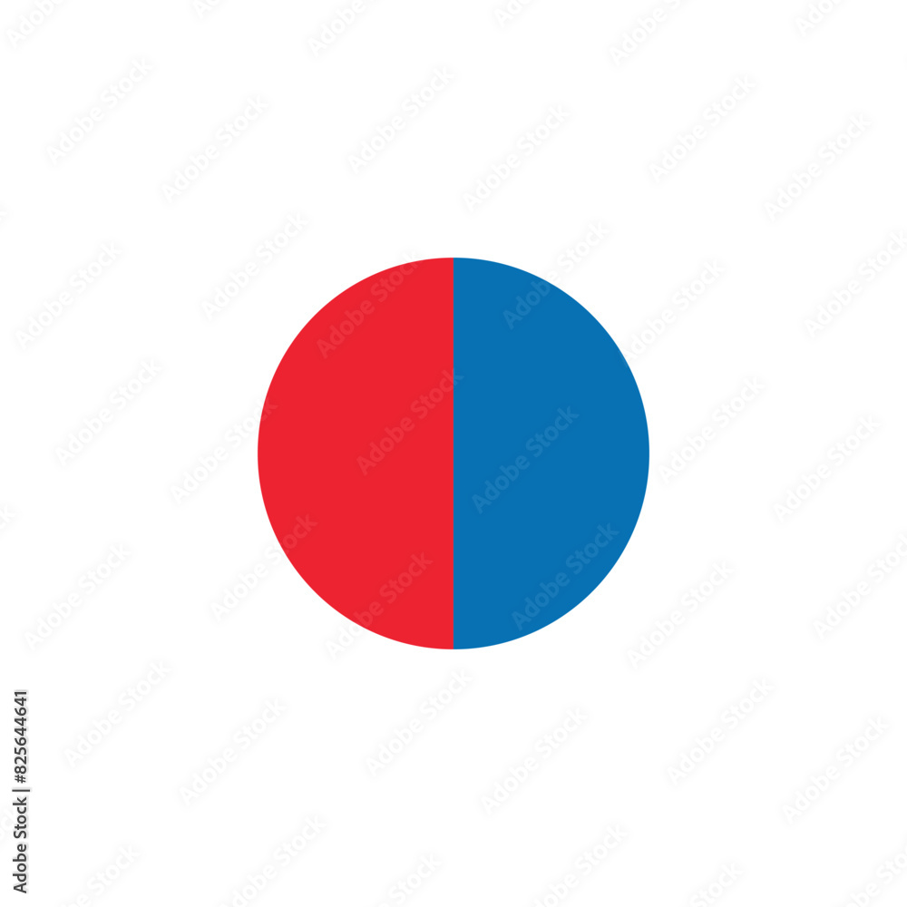 Fototapeta premium Flat pie chart icon symbol vector Illustration.