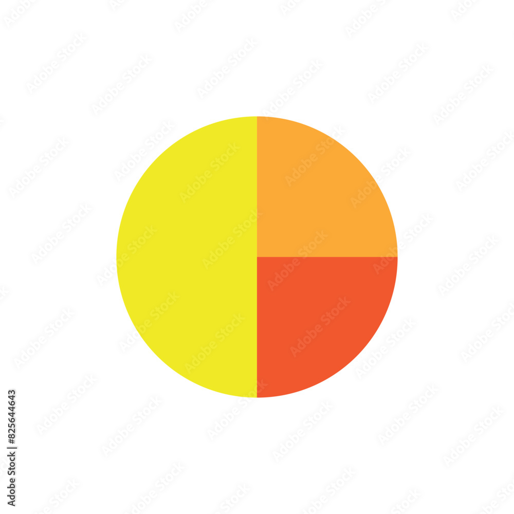 Flat pie chart icon symbol vector Illustration. Flat pie chart icon symbol vector Illustration.