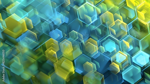 Digital hexagon abstract background. 