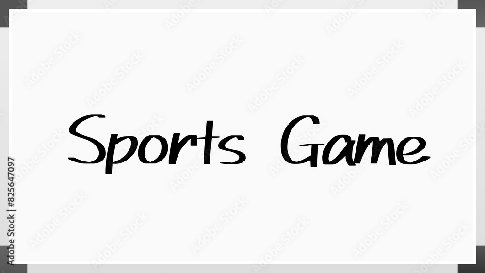 Sports Game のホワイトボード風イラスト Sports Game のホワイトボード風イラスト