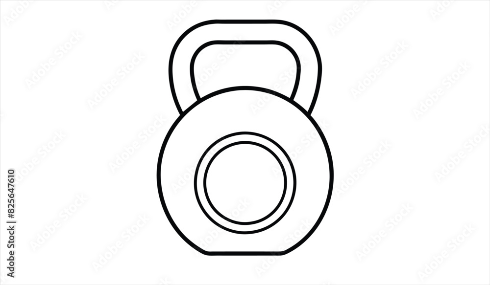 Kettlebell icon. Kettlebell for a sports hall.
Kettlebell icon. Kettlebell for a sports hall.