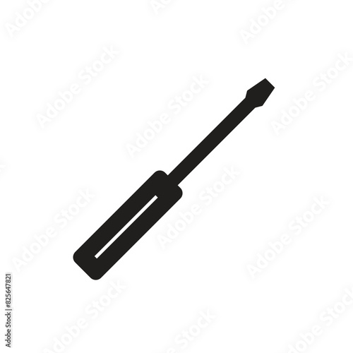 Flat screwdriver icon symbol vector Illustration.
