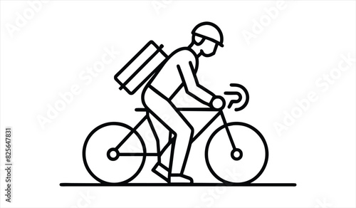 Bicycle Icon. Vector illustration. Editable Stroke.