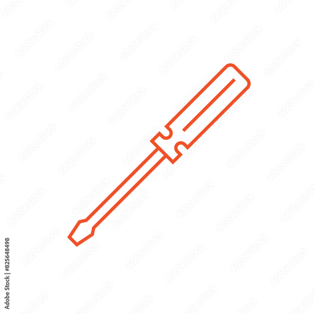 Screwdriver icon flat vector illustration. Screwdriver icon flat vector illustration.