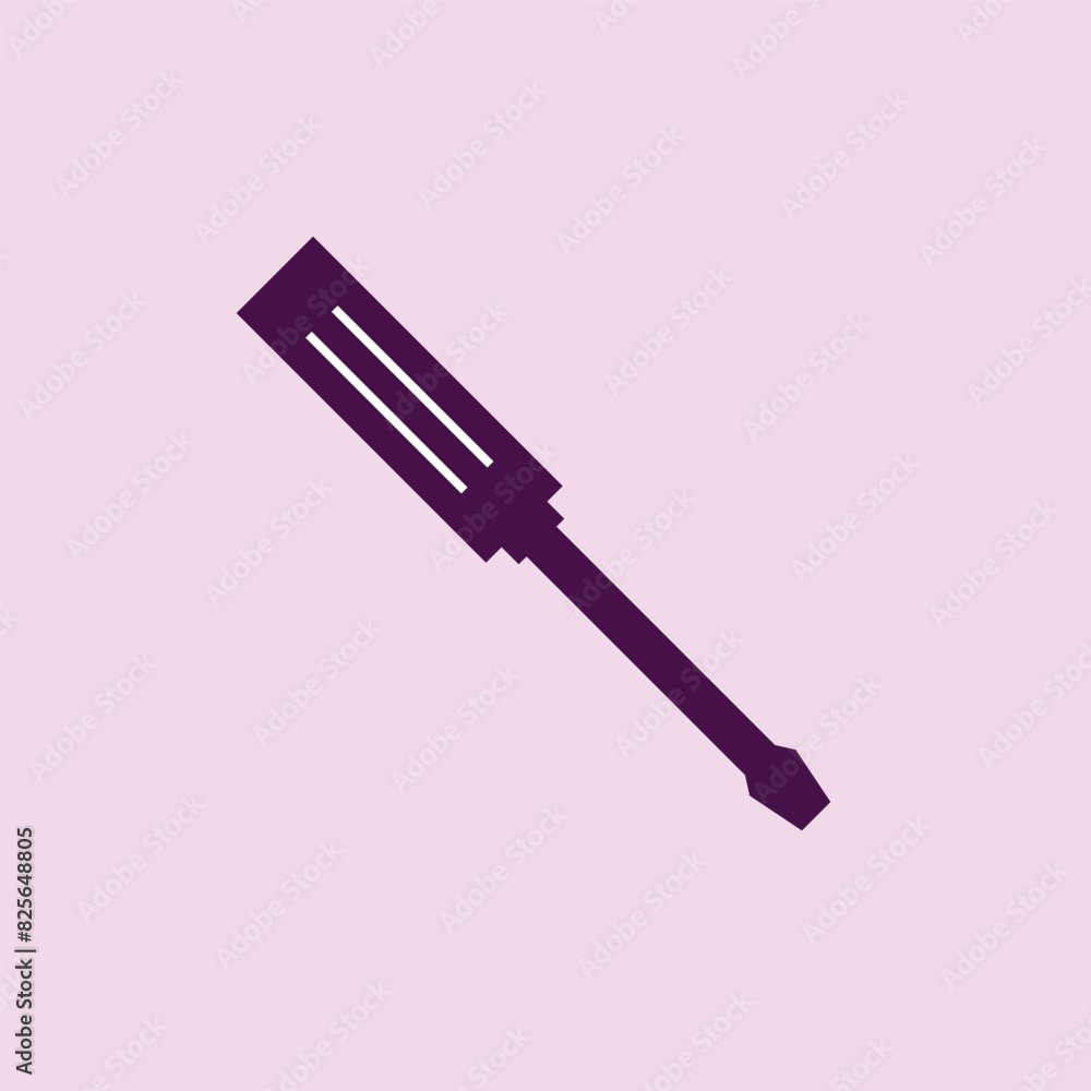 Flat screwdriver icon symbol vector Illustration. Flat screwdriver icon symbol vector Illustration.