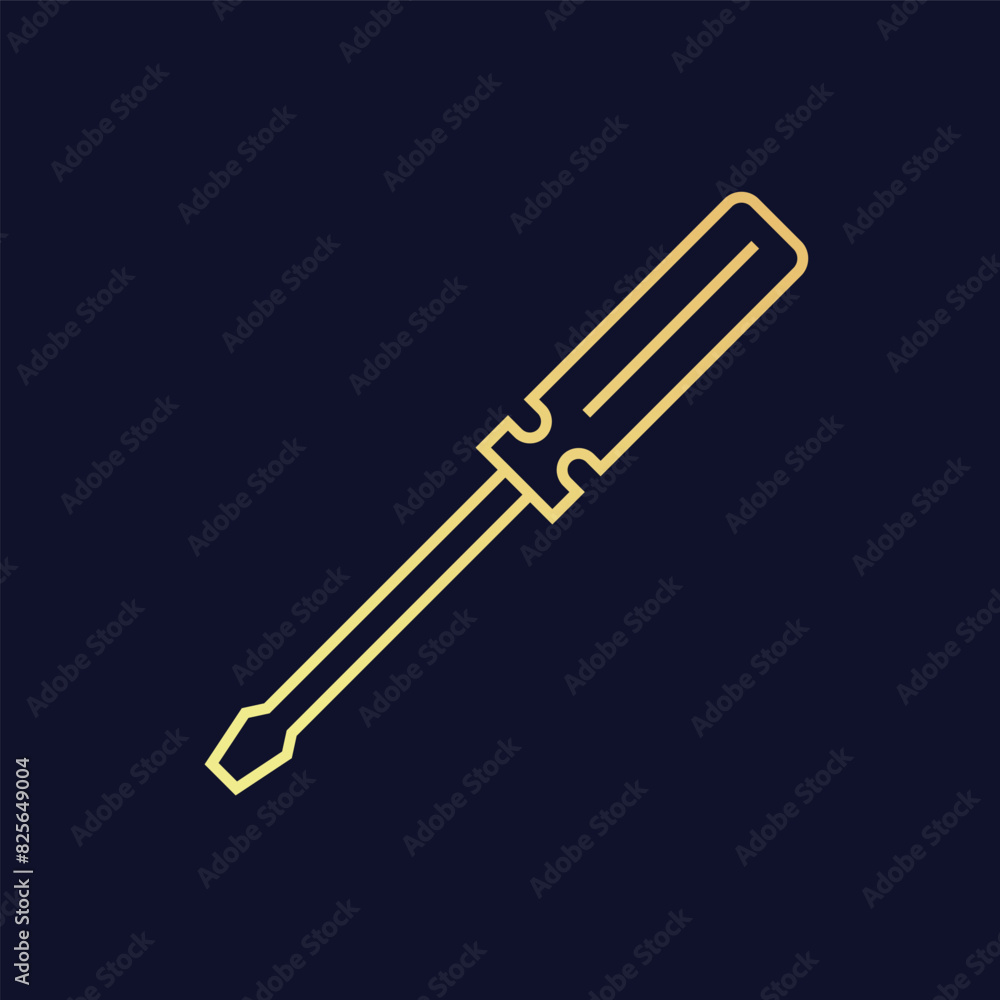 Screwdriver icon flat vector illustration. Screwdriver icon flat vector illustration.