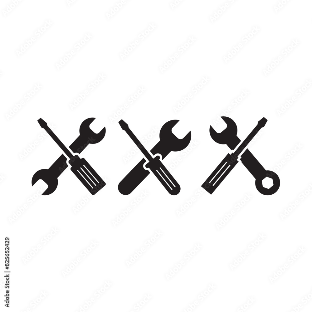 Screw driver icon flat vector illustration. Screw driver icon flat vector illustration.