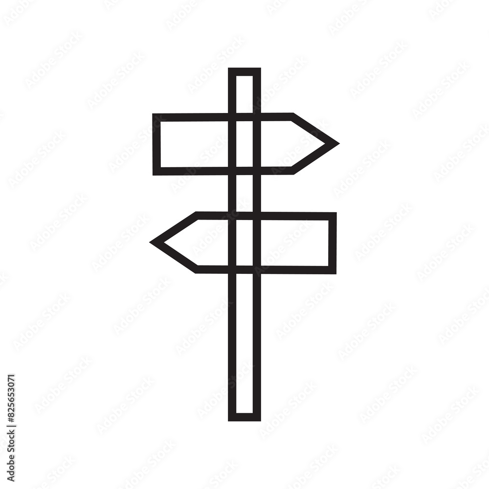 Outline direction icon illustration isolated vector sign symbol. Outline direction icon illustration isolated vector sign symbol.