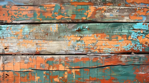 Old, grungy, colorful wood background © Berkah