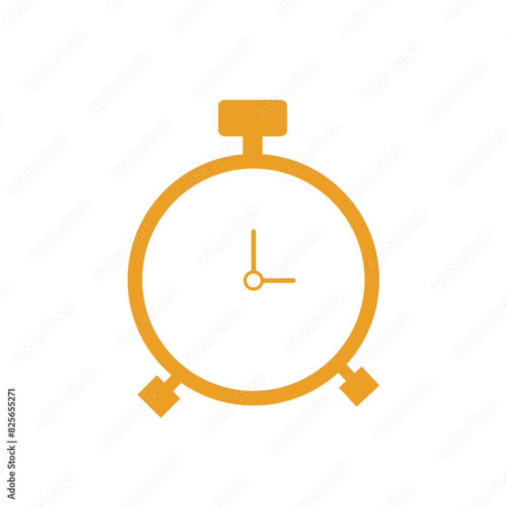 Stopwatch icon in flat style with background. Stopwatch icon in flat style with background.