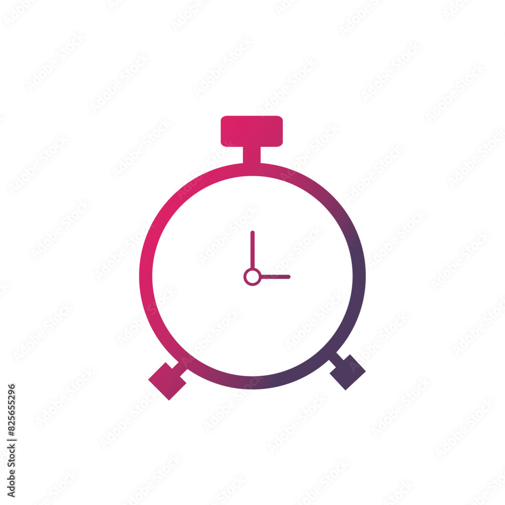 Stopwatch icon in flat style with background. Stopwatch icon in flat style with background.