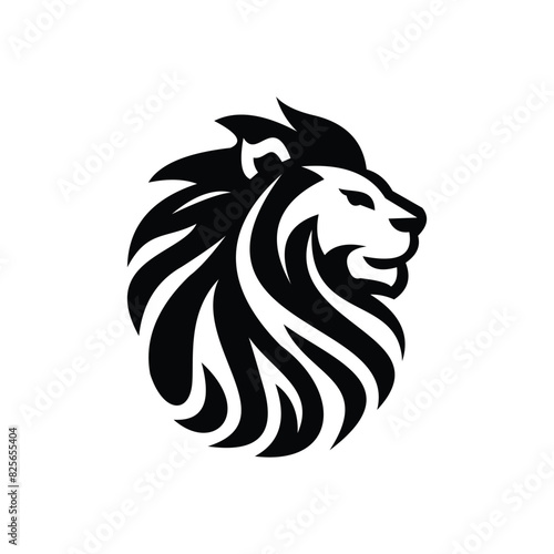 lion luxury logo icon template, elegant lion logo design illustration, lion head with crown logo, lion elegant symbol