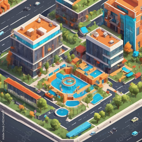 illustration design building