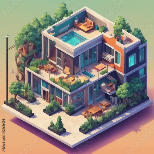 illustration design building