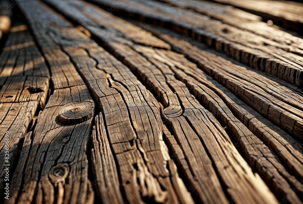 Obraz premium A close-up of rustic wood with dark and light textures - Generative AI 