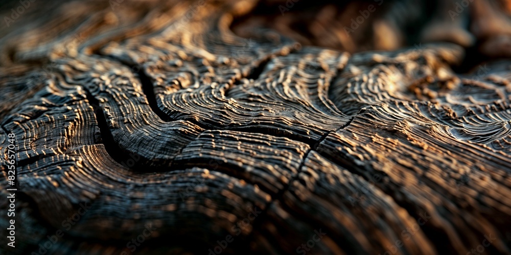 A close-up of rustic wood with dark and light textures - Generative AI
A close-up of rustic wood with dark and light textures - Generative AI