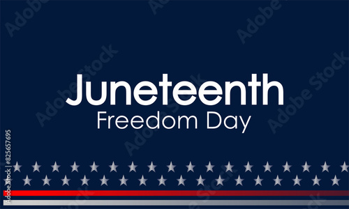 Juneteenth. Freedom Day. June 19. Holiday concept. Template for background, banner, card, poster. Vector illustration