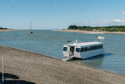 Beach estuary in Mapua, Tasman, New Zealand. photo