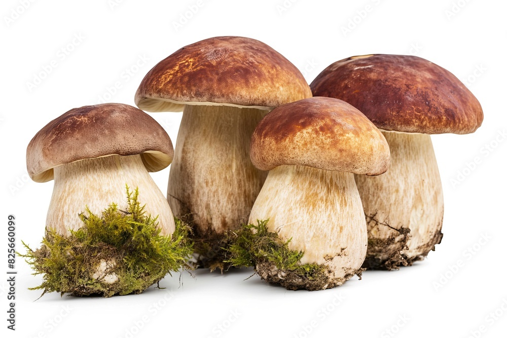 Porcini mushrooms isolated on white background Porcini mushrooms isolated on white background