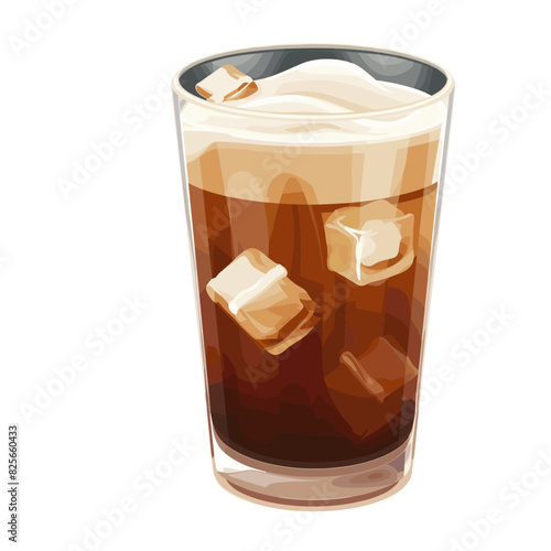 A chilled drink in a glass with ice