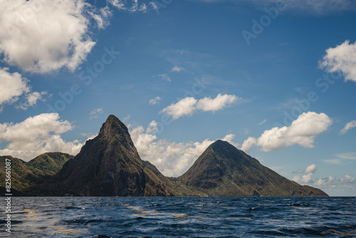 Wallpaper Mural Tropical mountain landscape with clouds Torontodigital.ca
