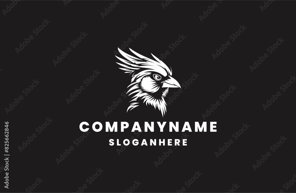 Obraz premium Head bird logo style icon design template flat vector
