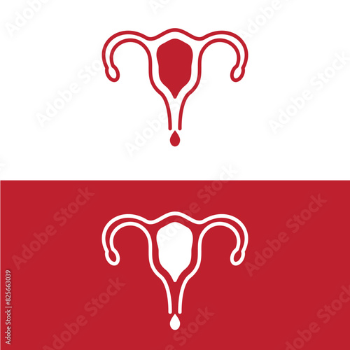 Ovary female icon vector logo design template