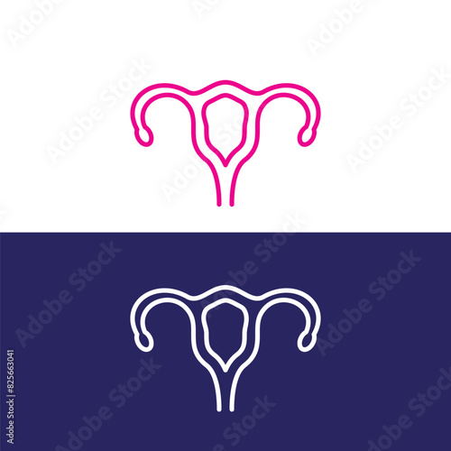 Ovary female icon vector logo design template