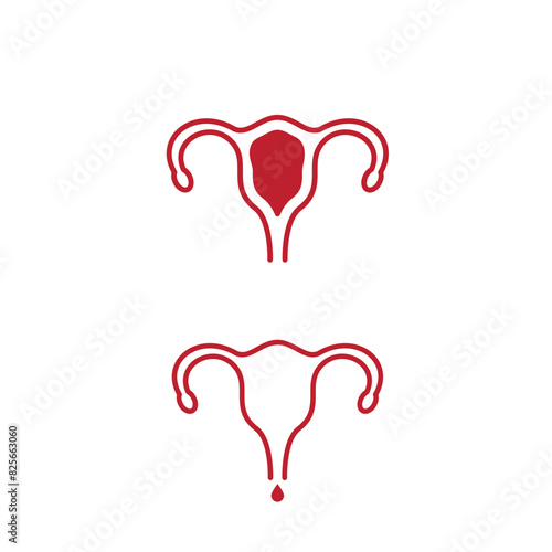 Ovary female icon vector logo design template
