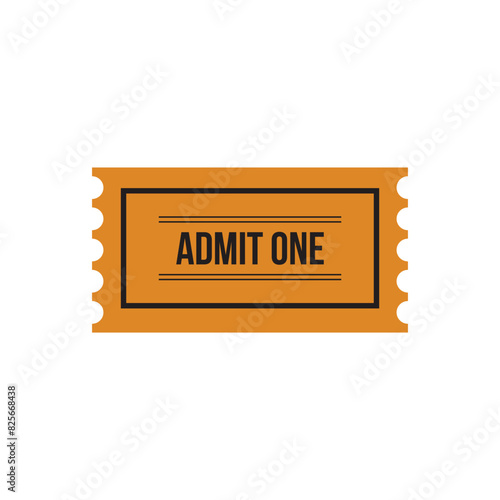 Flat Ticket icon symbol vector Illustration.