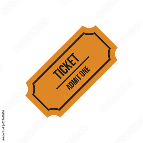 Flat Ticket icon symbol vector Illustration.