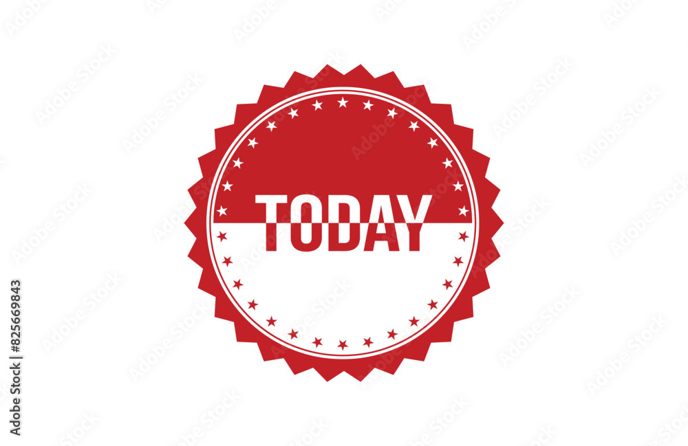 Red banner Today on white background. Red banner Today on white background.