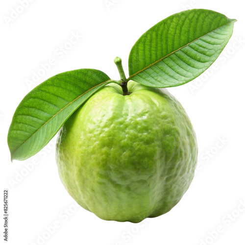 Wallpaper Mural A green guava fruit with leaf Isolated on transparent background Torontodigital.ca