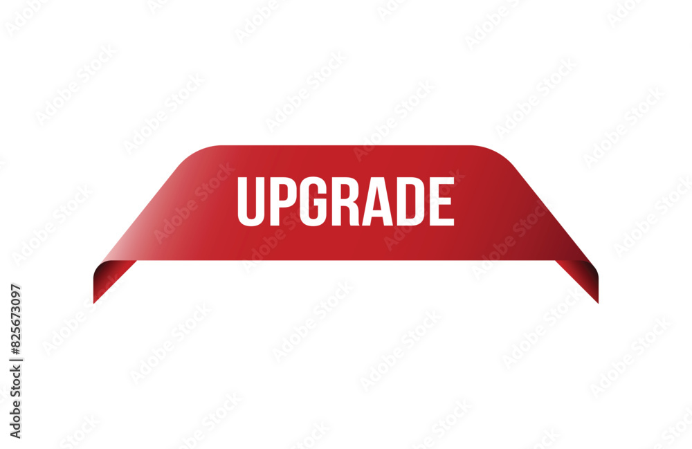 Upgrade red ribbon label banner. Open available now sign or Upgrade tag. Upgrade red ribbon label banner. Open available now sign or Upgrade tag.