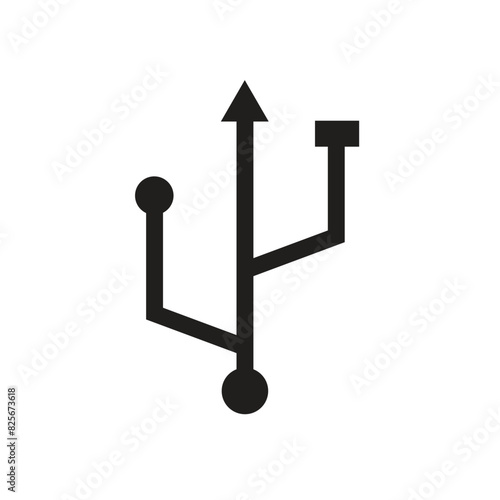 Flat USB icon symbol vector Illustration.