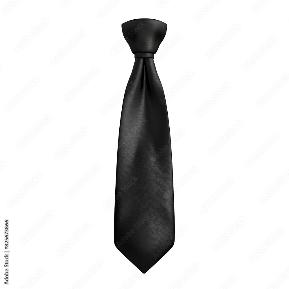 black necktie as element isolated on white background black necktie as element isolated on white background