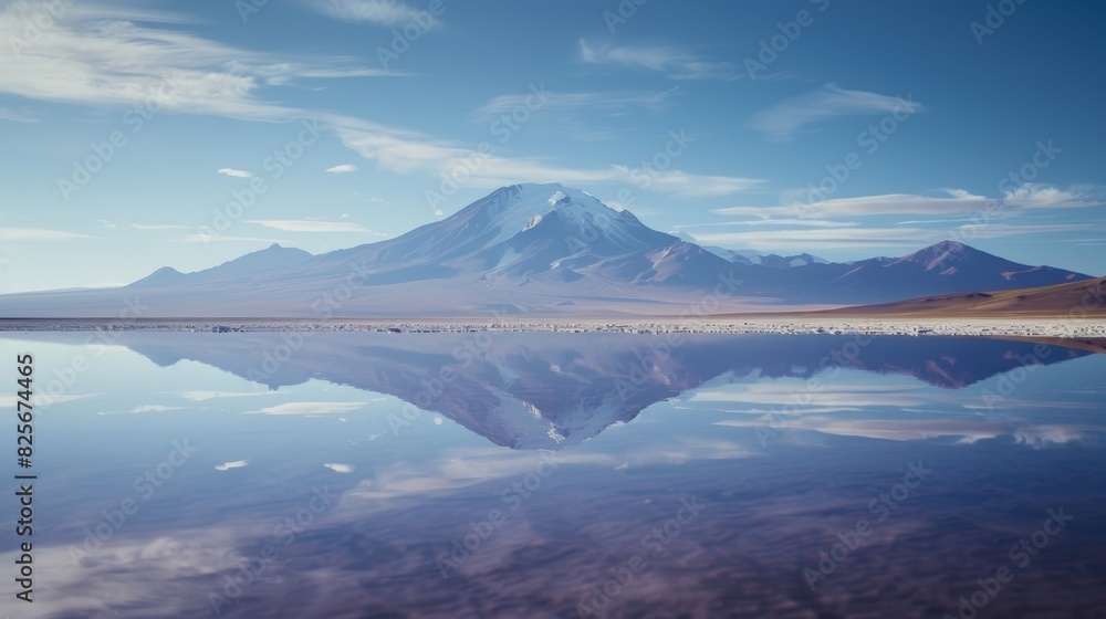 The surreal beauty of Salar de Uyuni reflects the vastness and grandeur of the Andean landscape.