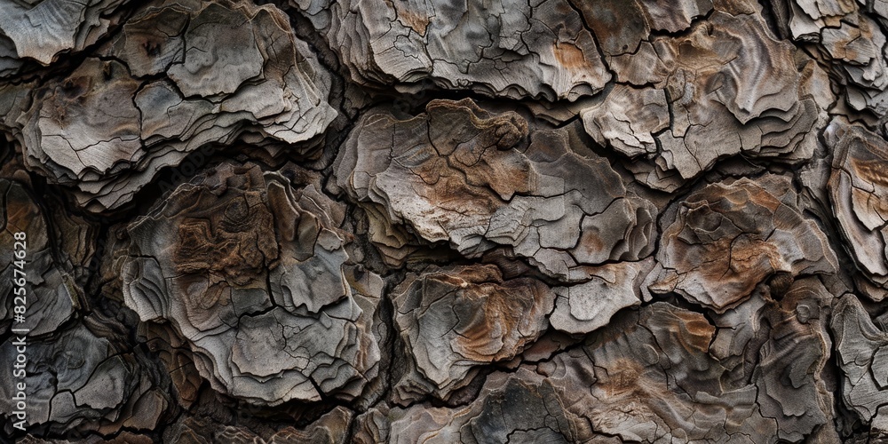 Bark of a tree is rough and has many cracks generated by AI Bark of a tree is rough and has many cracks generated by AI