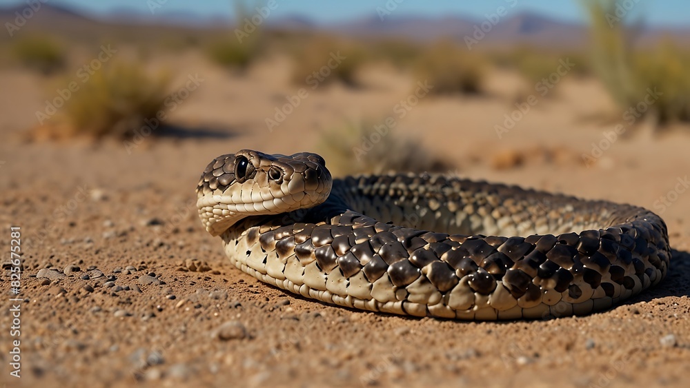 Obraz premium close up of a snake with blur background