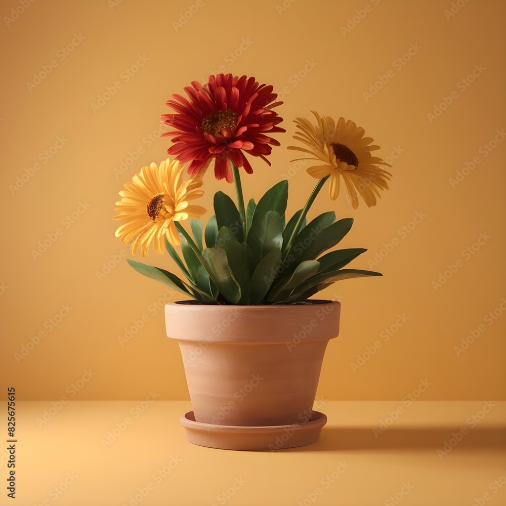 red flower yellow flower red flower yellow flower