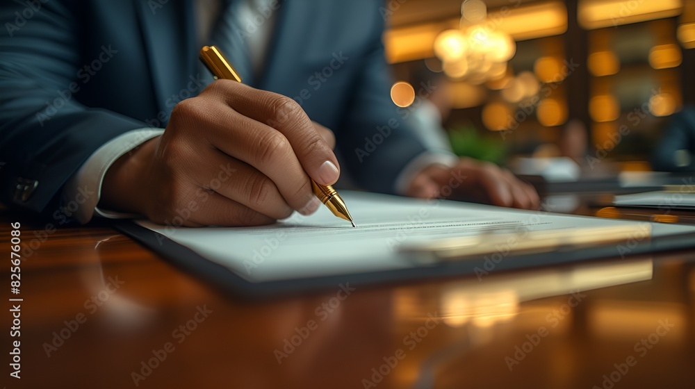 Signing a contract - making a deal - signature - negotiation - formalizing - conference room table Signing a contract - making a deal - signature - negotiation - formalizing - conference room table