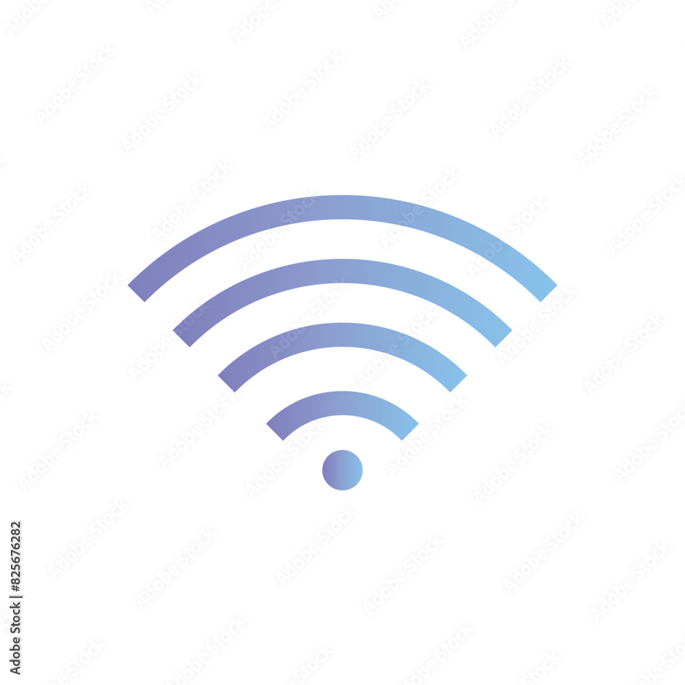 WiFi icon flat vector illustration.