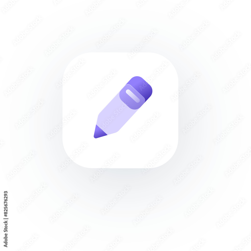 Pencil Icon Glassmorphism transparent blur glass effect icon Pencil Icon Glassmorphism transparent blur glass effect icon