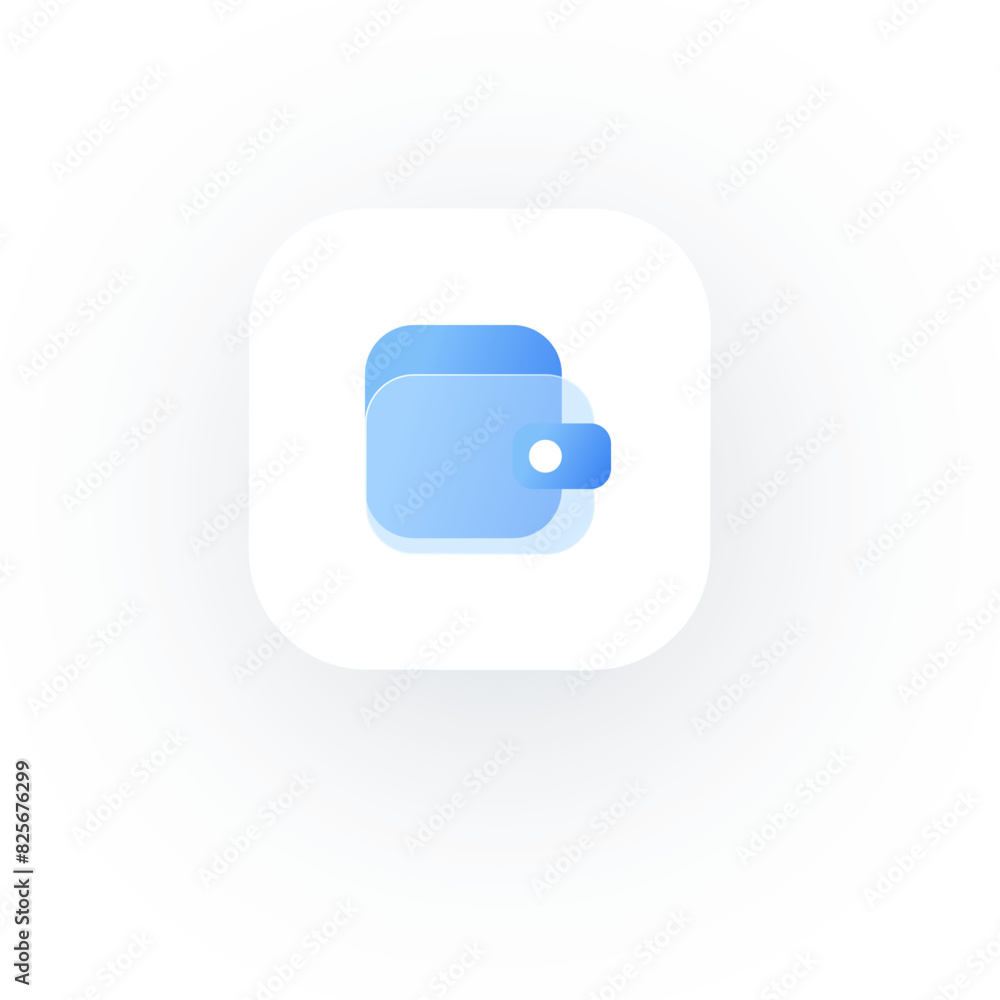 Wallet Icon Glassmorphism transparent blur glass effect icon Wallet Icon Glassmorphism transparent blur glass effect icon